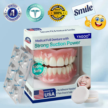 YAGOO® Medical Full Denture with Strong Suction ✅ Made and Shipped from the USA🍀