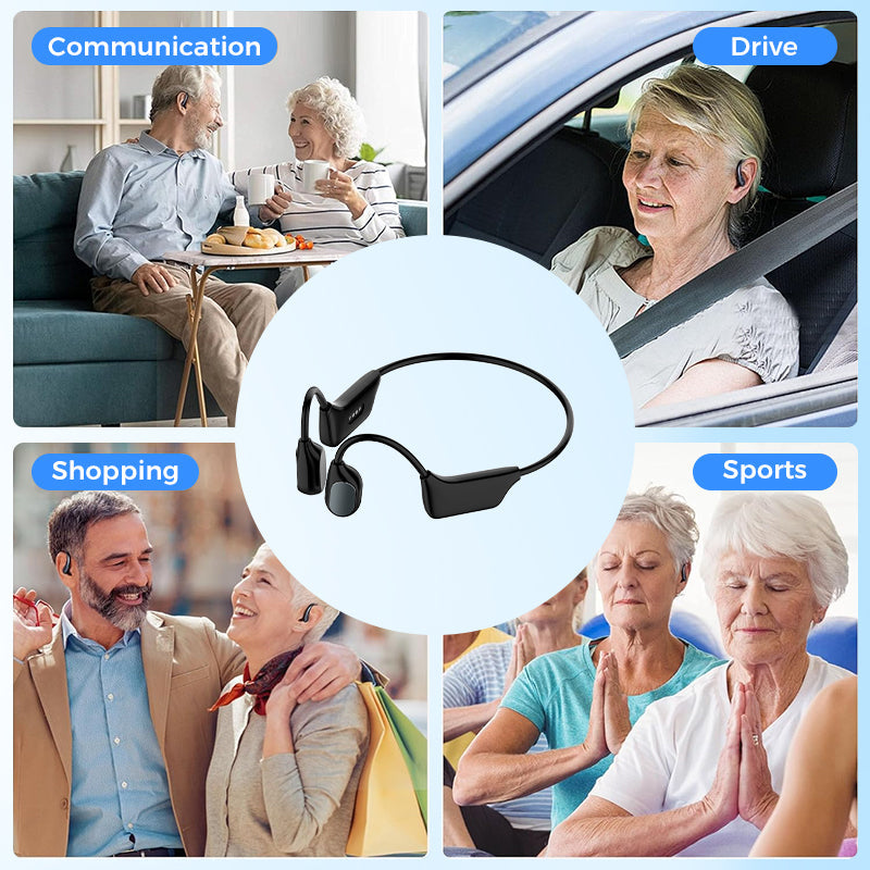 💥 LIMITED TIME OFFER!🔥Bone Conduction Smart Hearing Aid Bluetooth Earphones