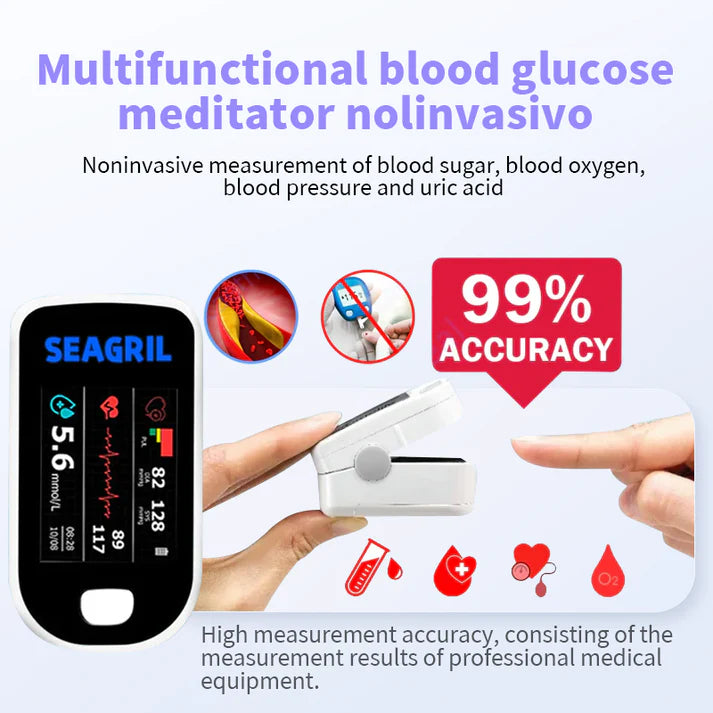 SEAGRIL® Advanced Non-Invasive GlucoseMonitor-99.9% Accuracy + Exclusive Gift ✅TGA Approved