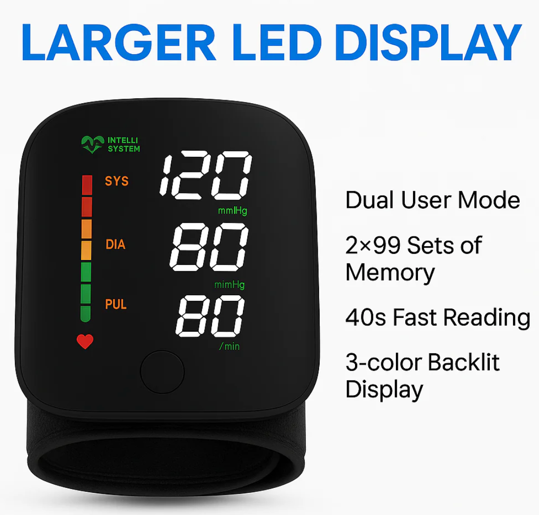 Smart Wrist Blood Pressure Monitor