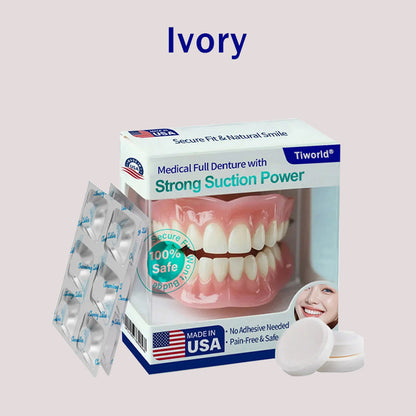 𝑇𝑖𝑤𝑜𝑟𝑙𝑑® Medical Full Denture with Strong Suction ✅ Made and Shipped from the USA👑
